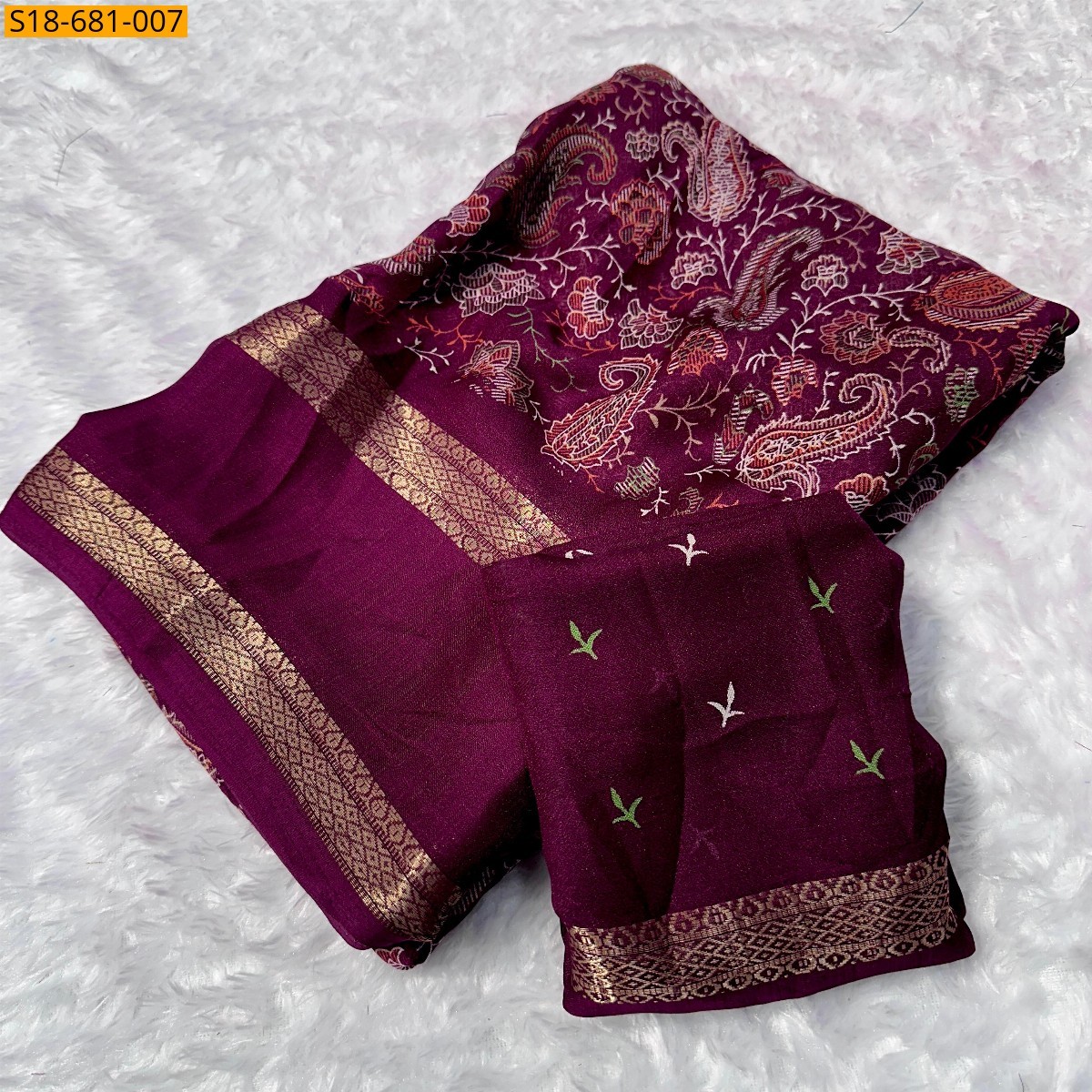 Wine Fancy Georgette sarees
