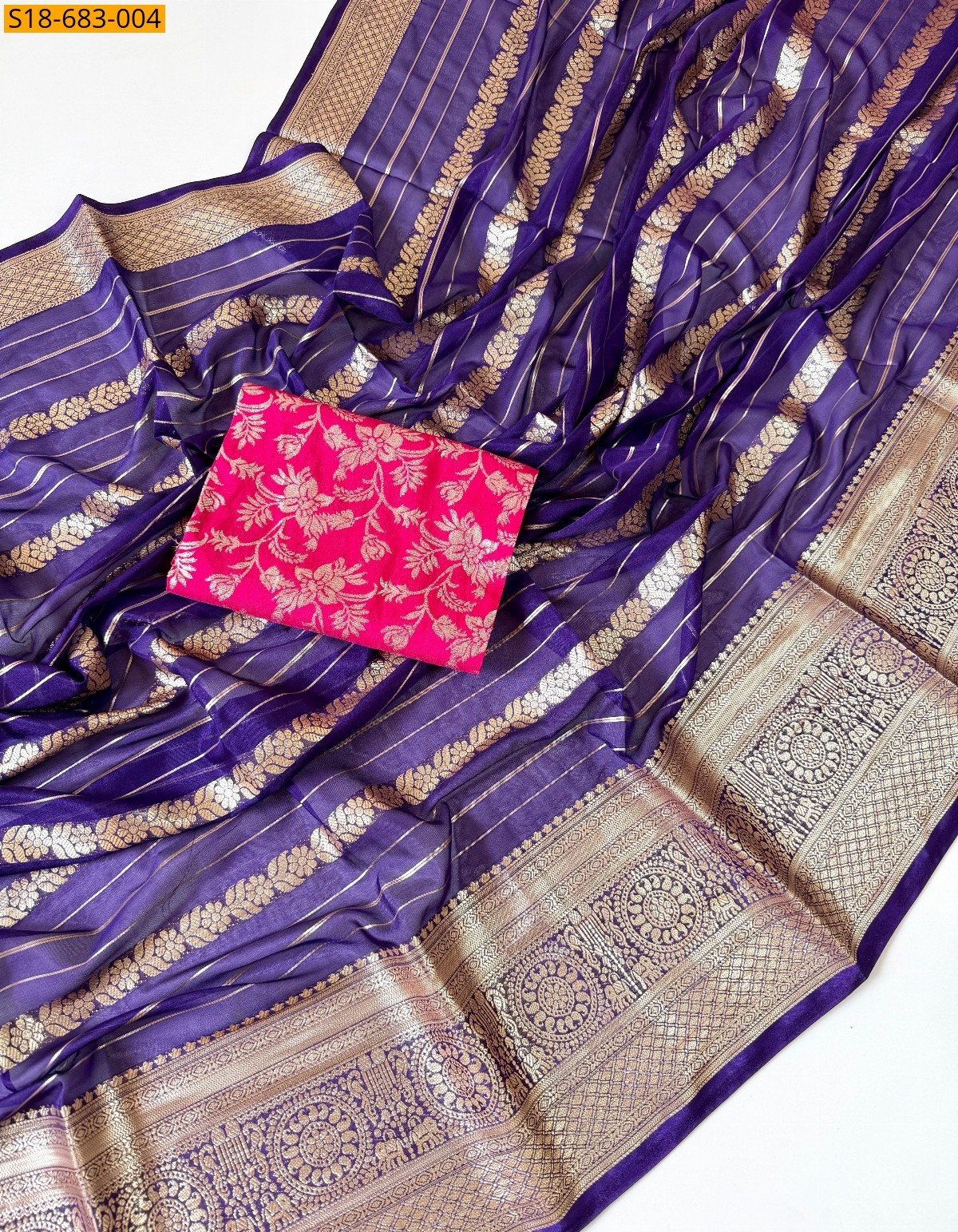 Violet Fancy Viscose Georgette sarees
