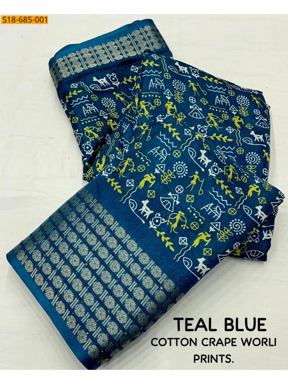Fancy crape worli sarees