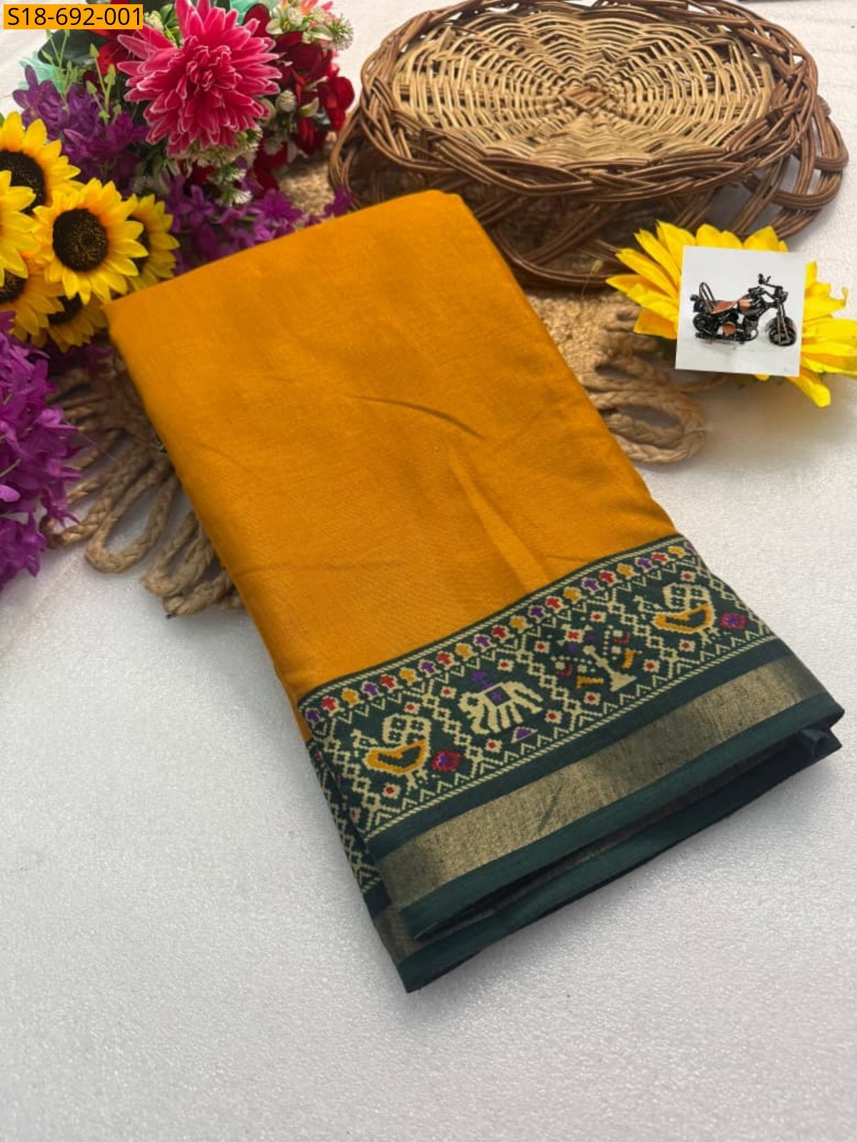 Yellow Fancy cotton silk sarees