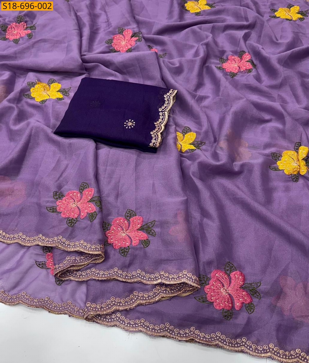 Fancy Georgette embroidery sarees