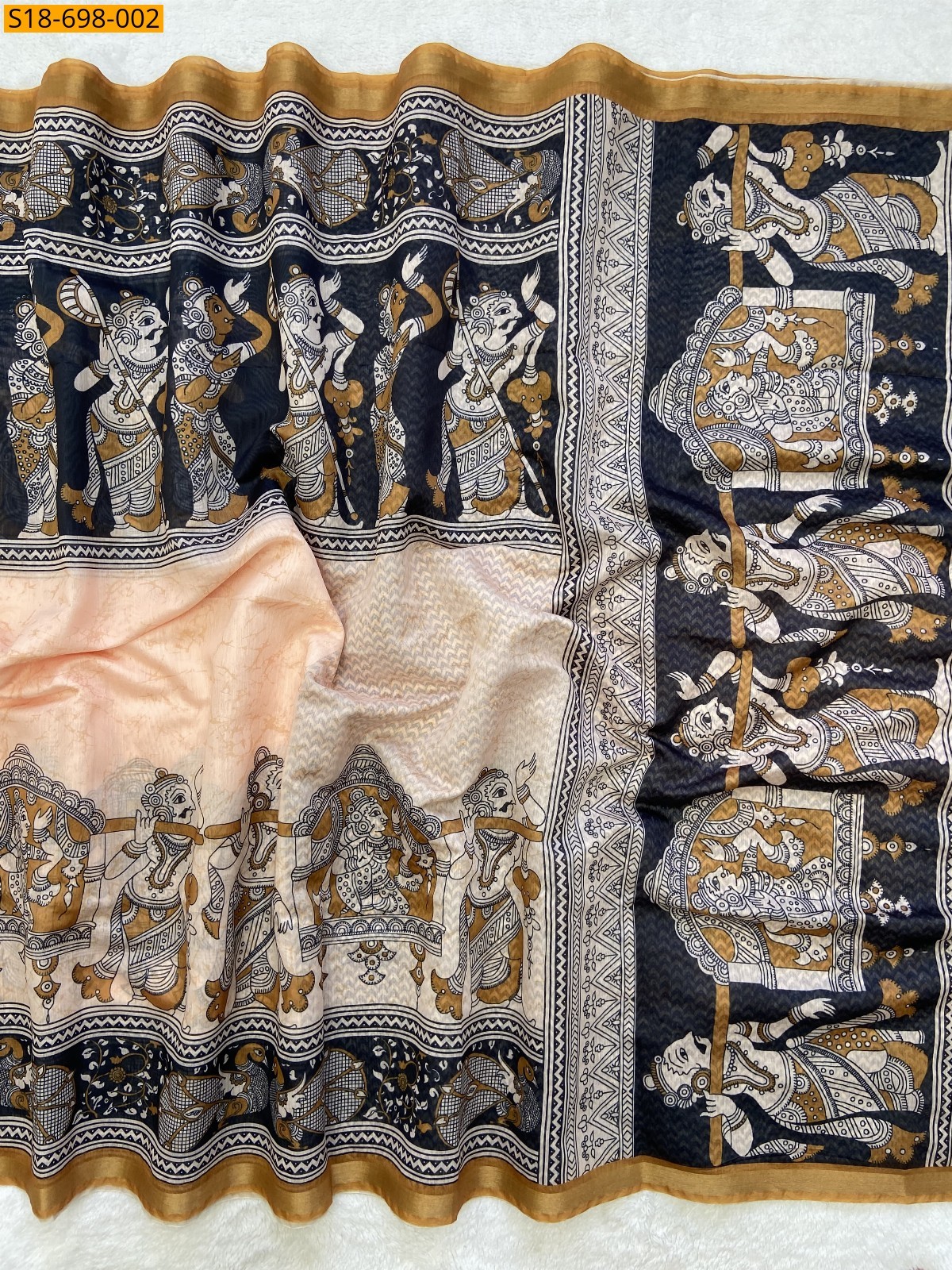 Musterd Yellow Soft Chanderi Cotton Sarees