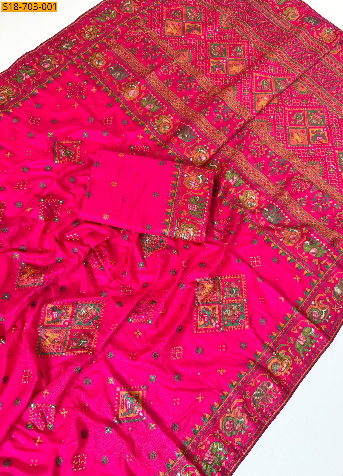 Pink Rajwada pasmina silk sarees