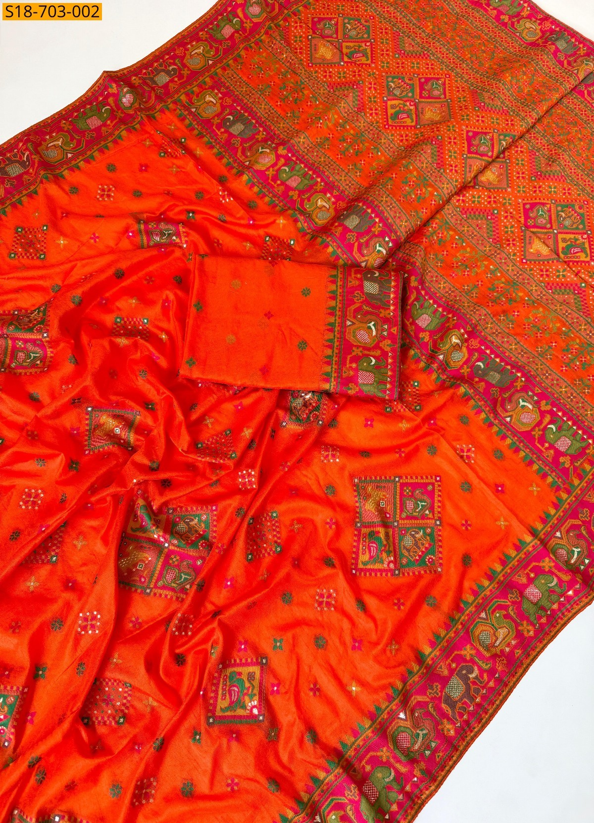 Rajwada pasmina silk sarees - Red