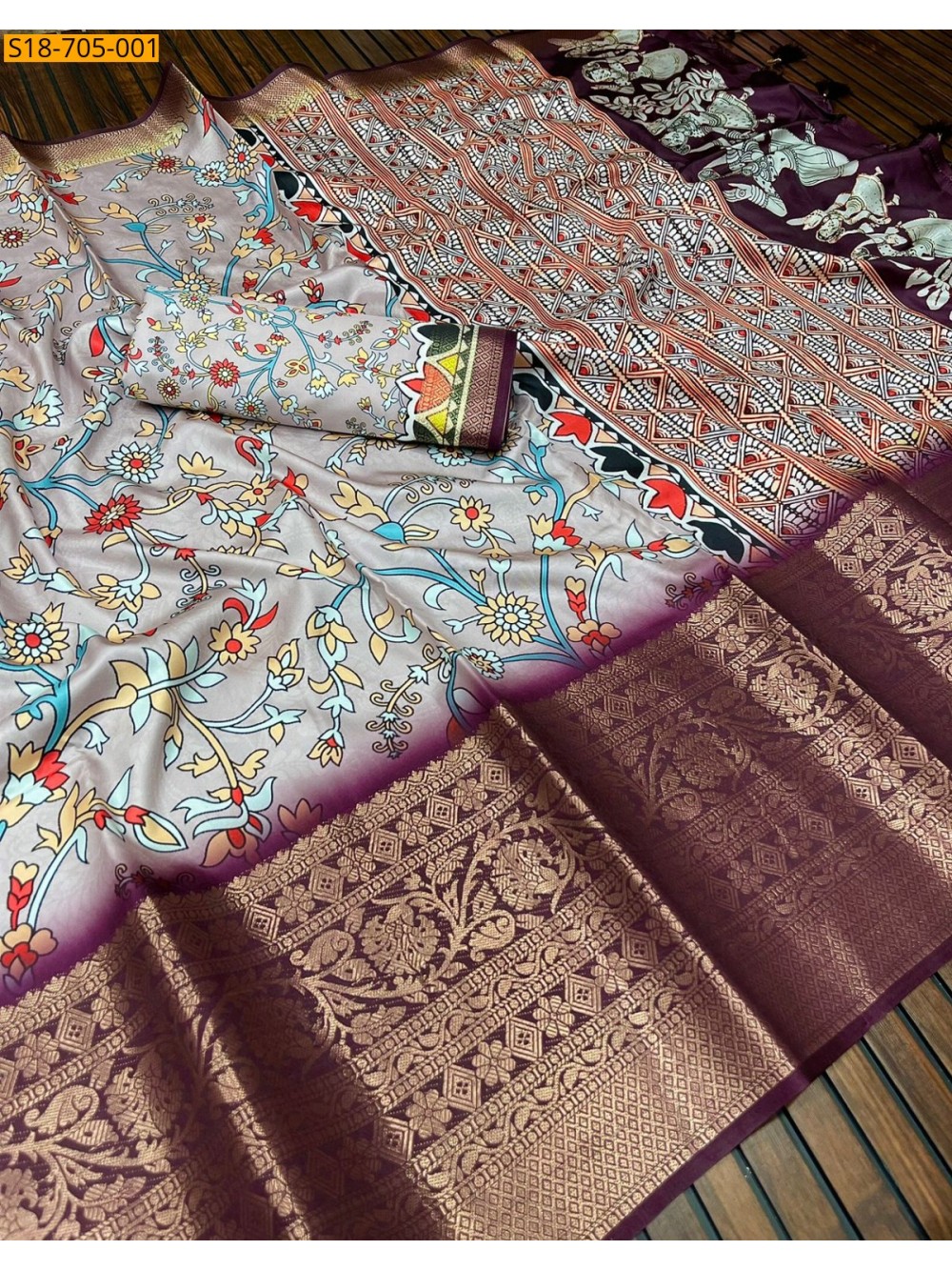 Soft Lichi Silk Sarees