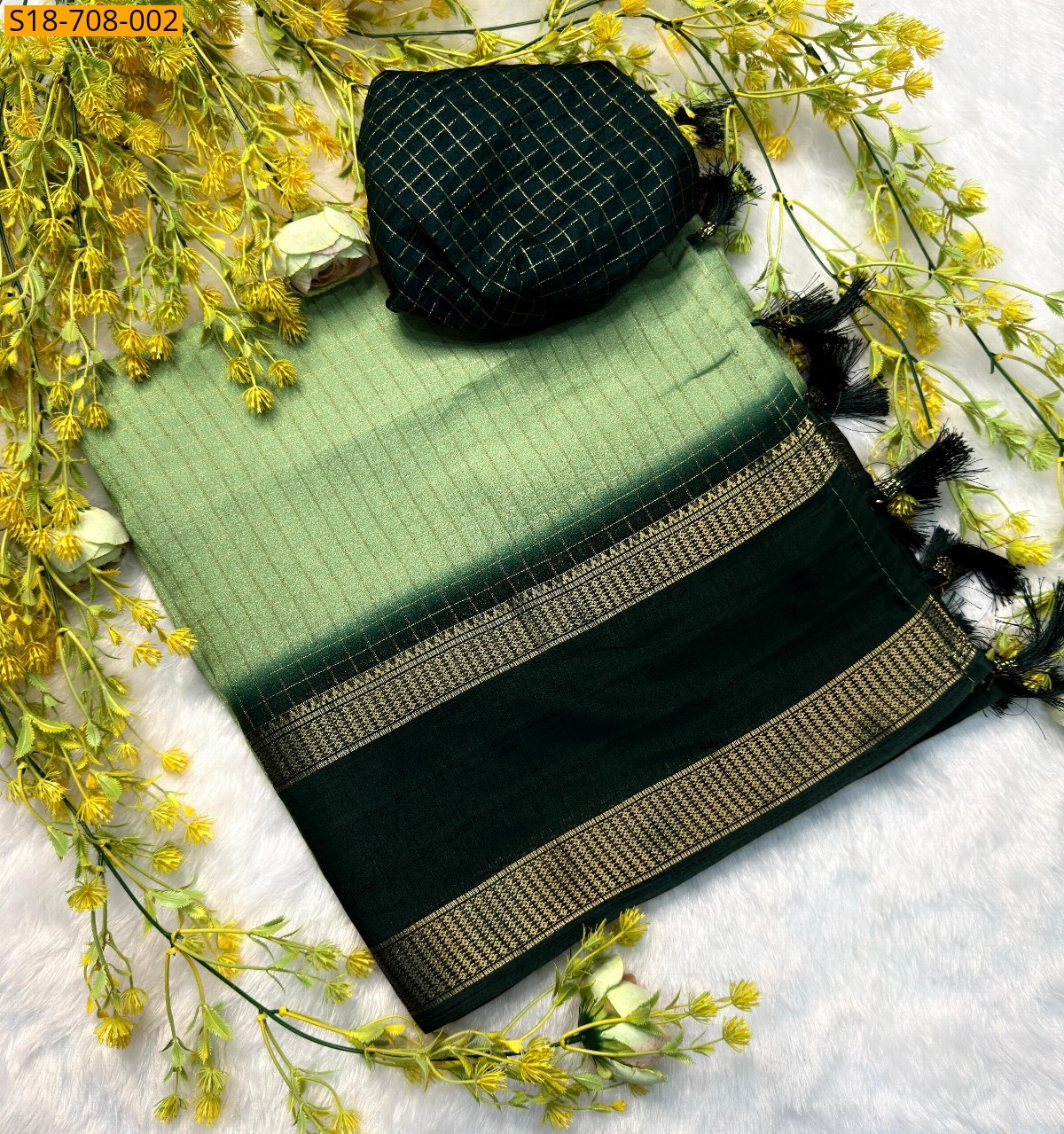 Fancy Georgette Sarees - Green