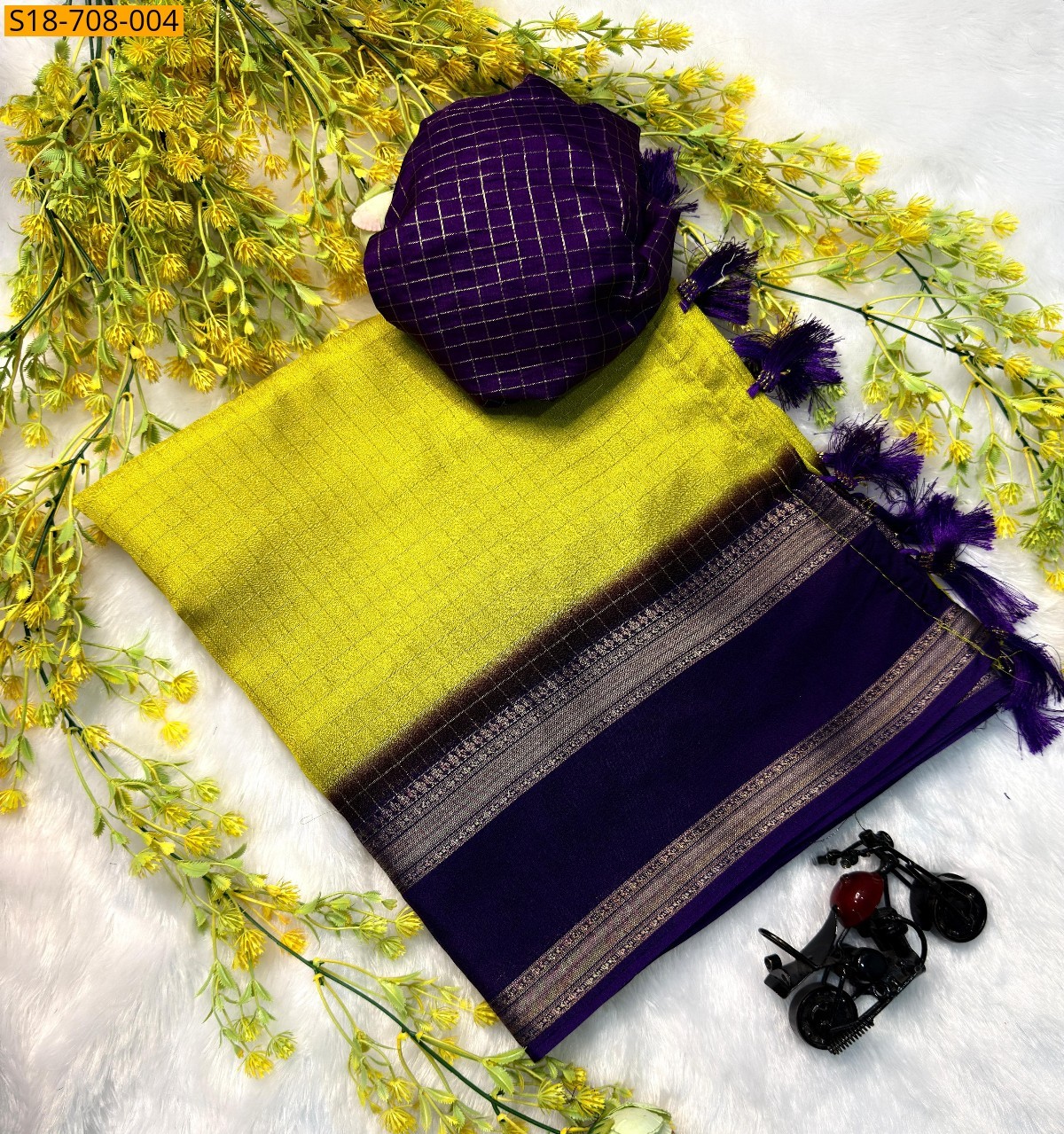 Yellow Fancy Georgette Sarees