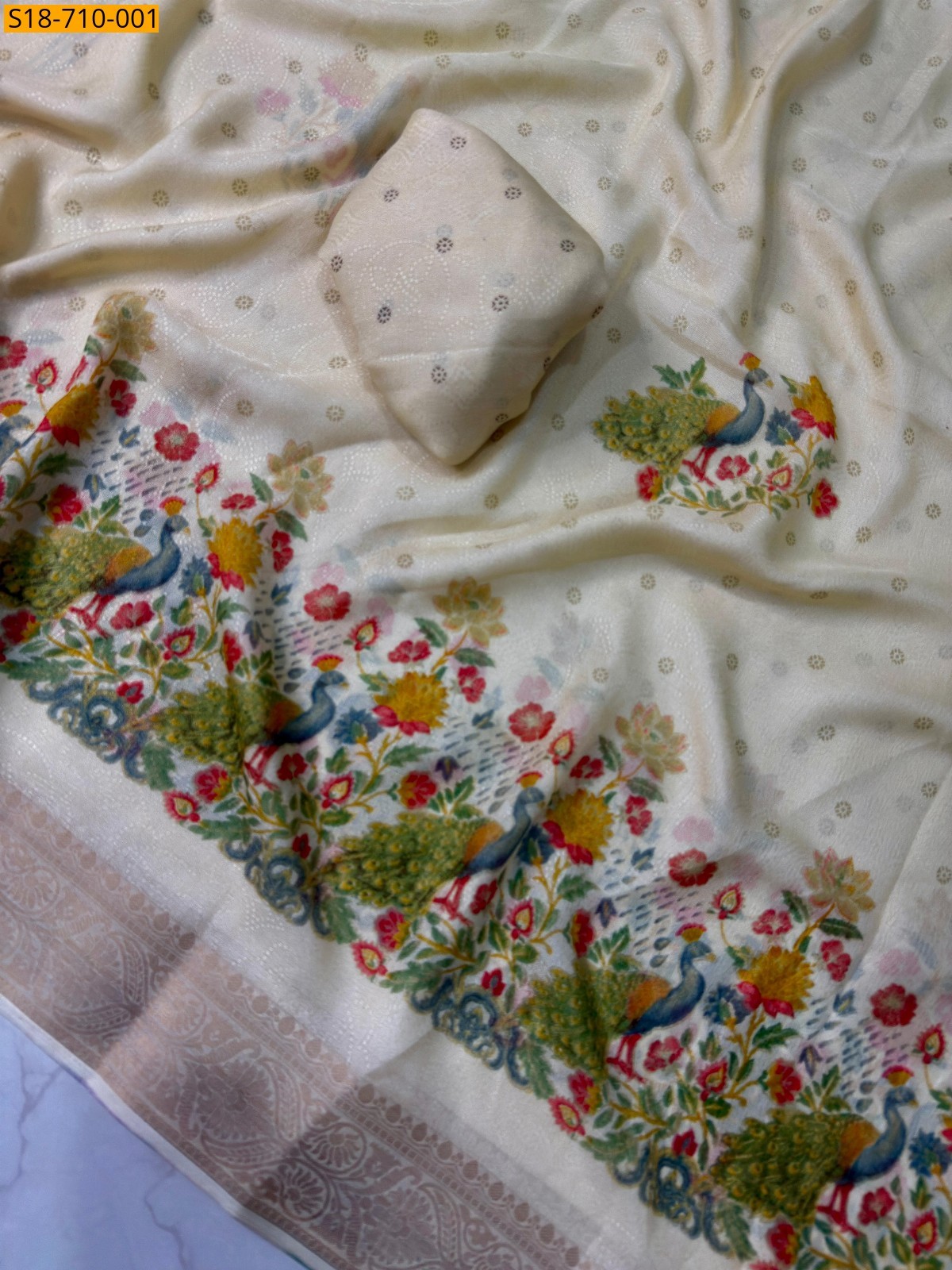 White Fancy Marshmellow Sarees