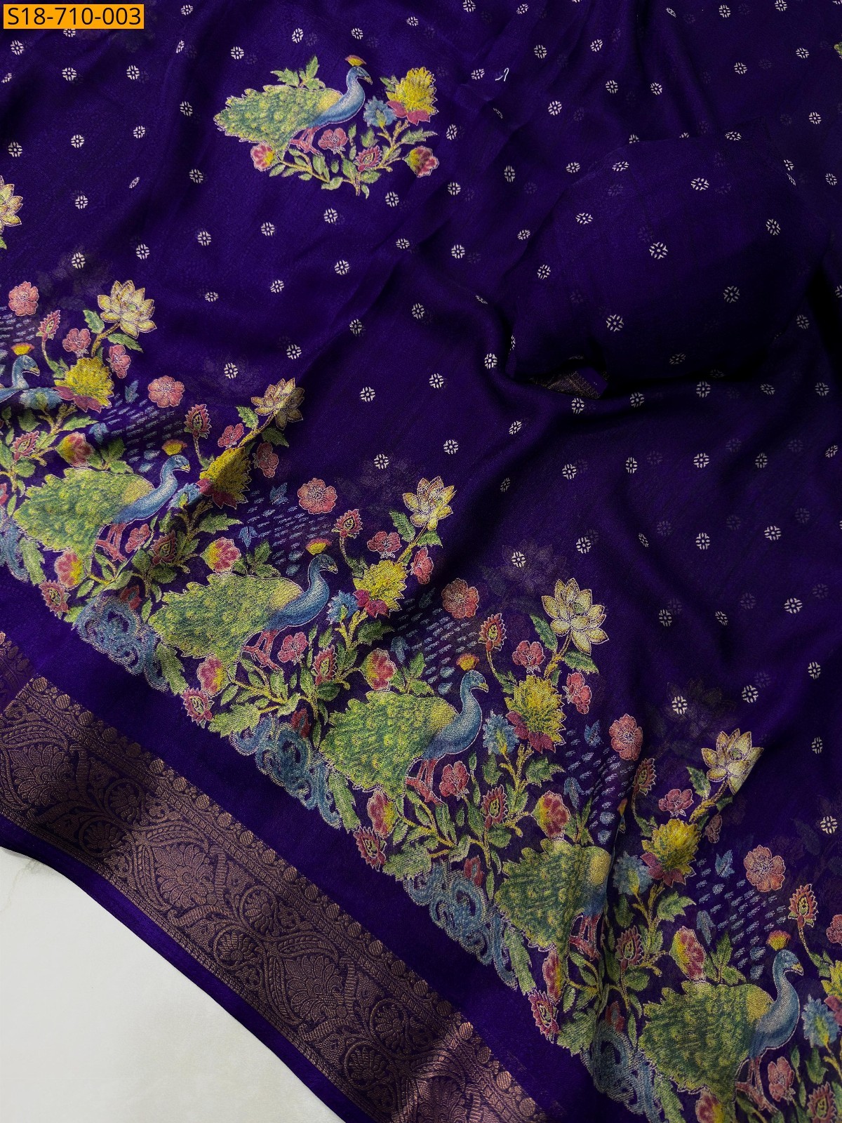 Blue Fancy Marshmellow Sarees