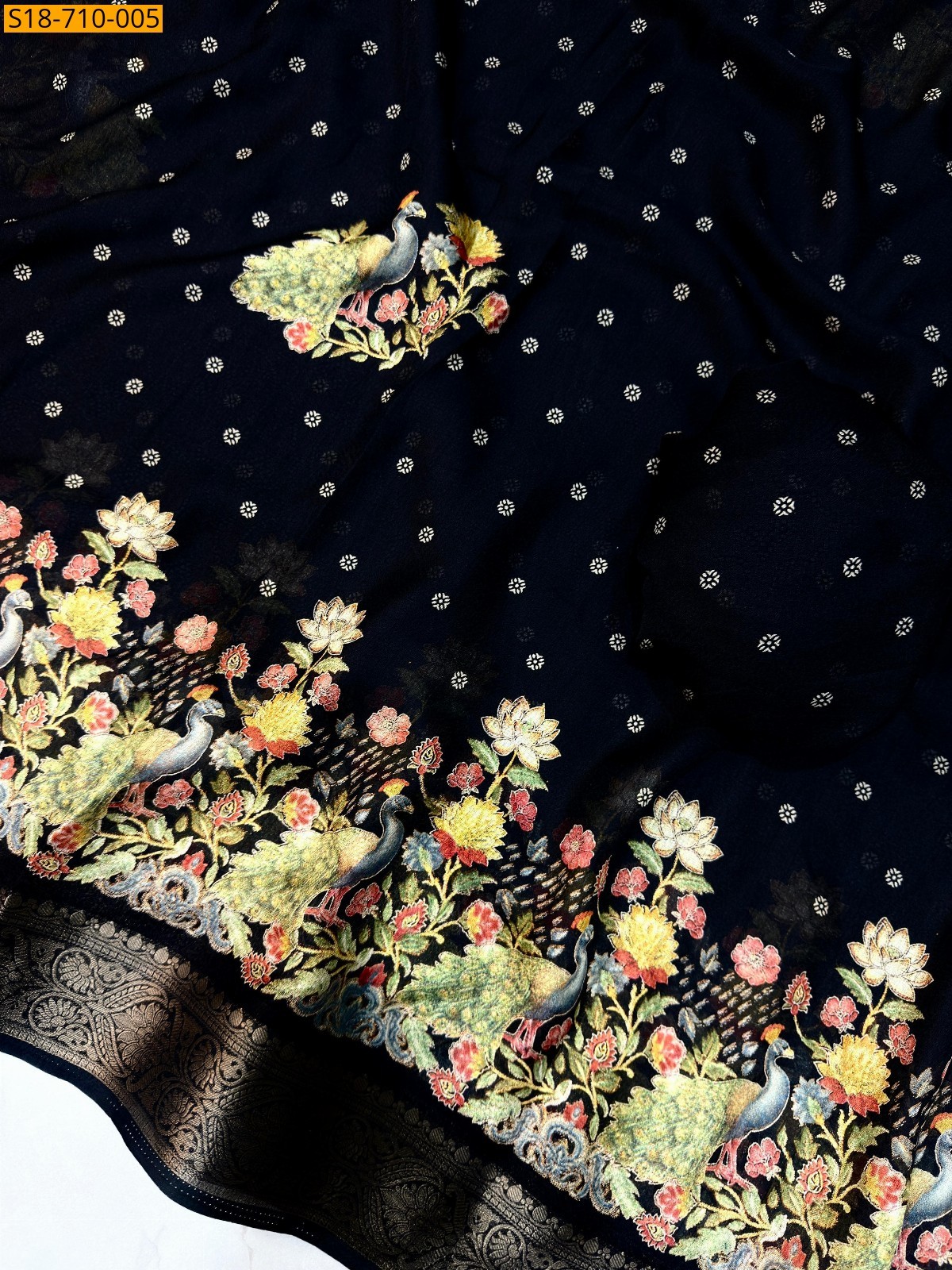 Fancy Marshmellow Sarees - Black