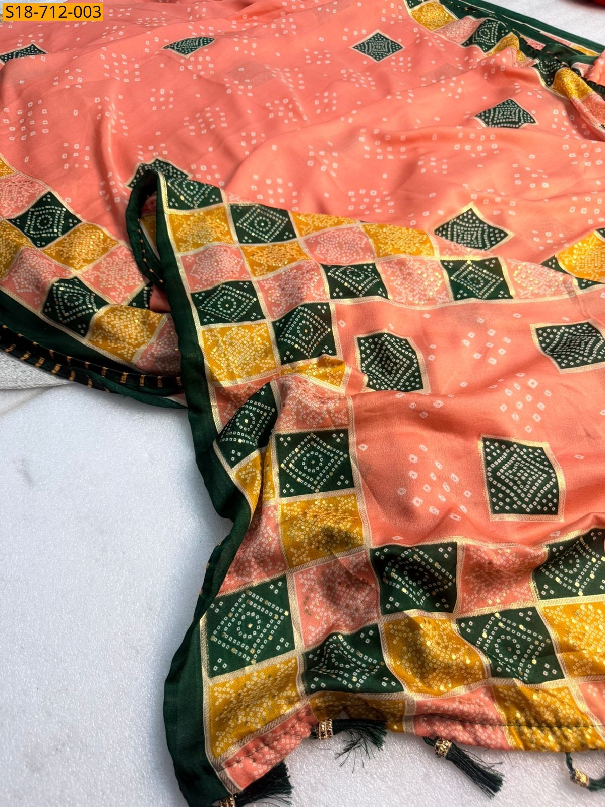 Peach Fancy Marshmellow Blooming Sarees