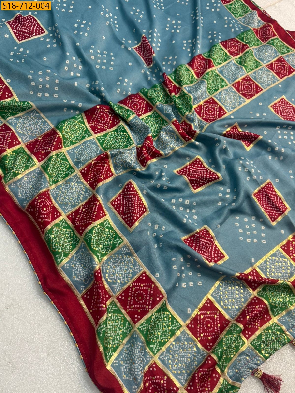 Blue Fancy Marshmellow Blooming Sarees