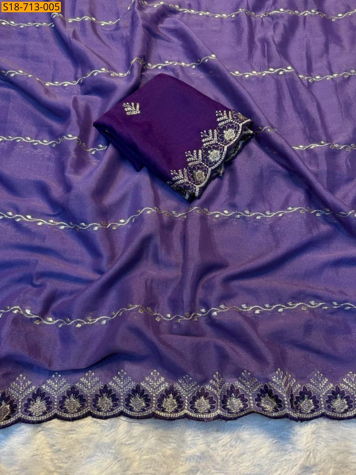 Lavendar Star Georgette Sarees