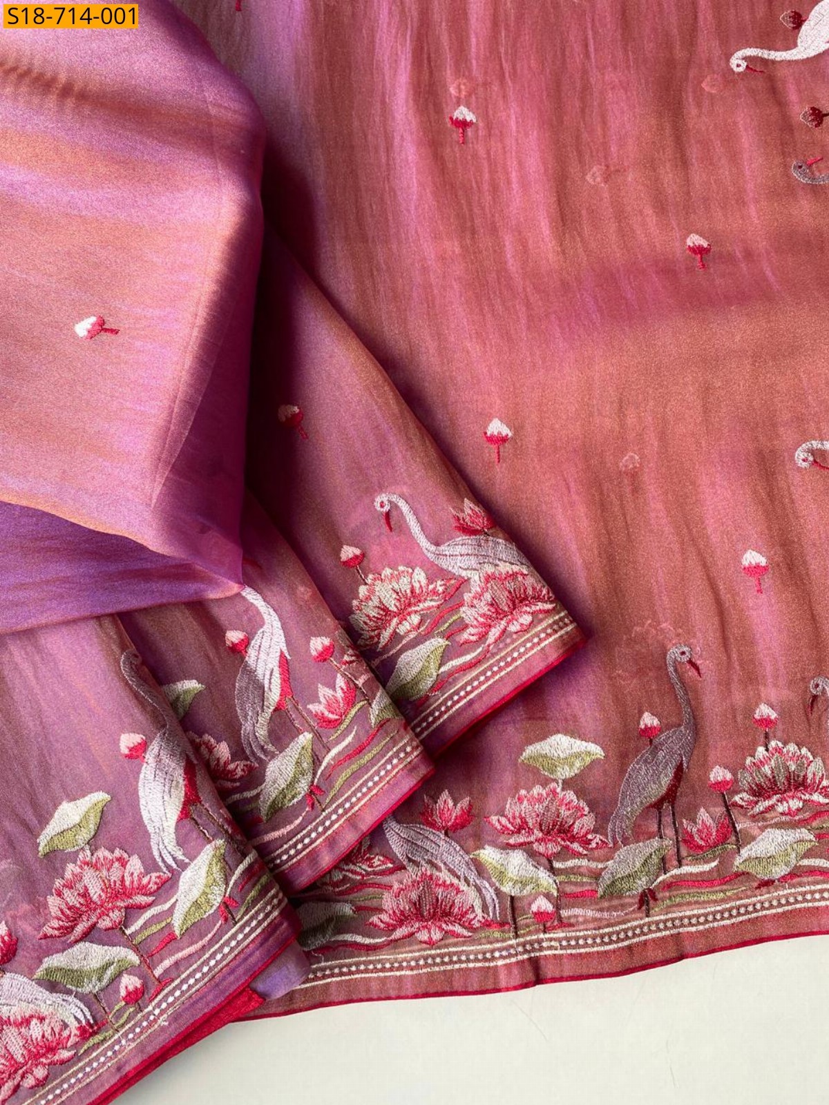 Onion Pink Royal gabanna silk sarees