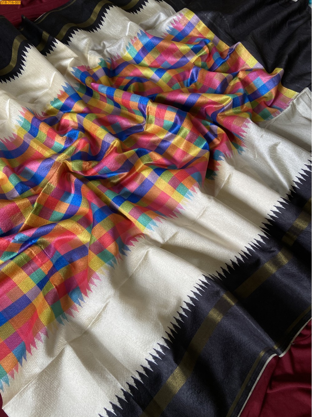 Fancy Soft Tussar Silk Saree