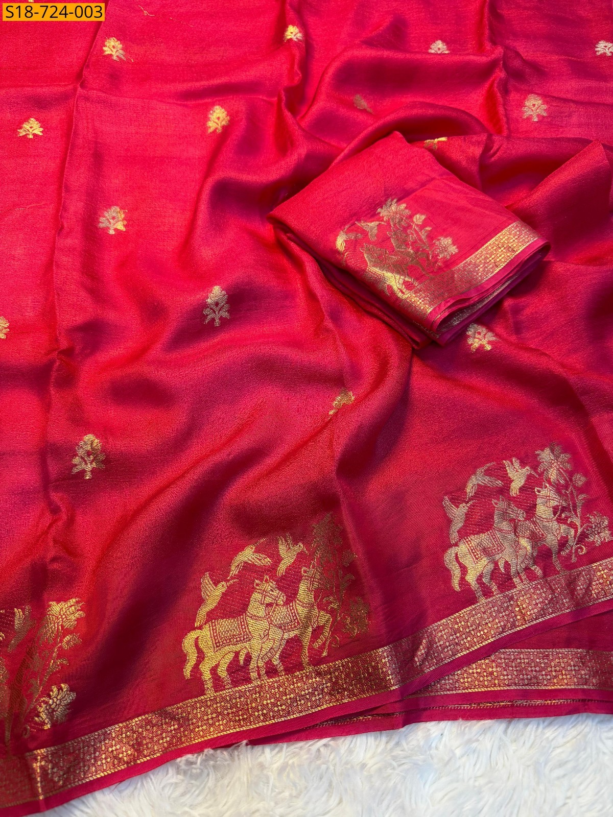 Pink Fancy Viscose Sarees