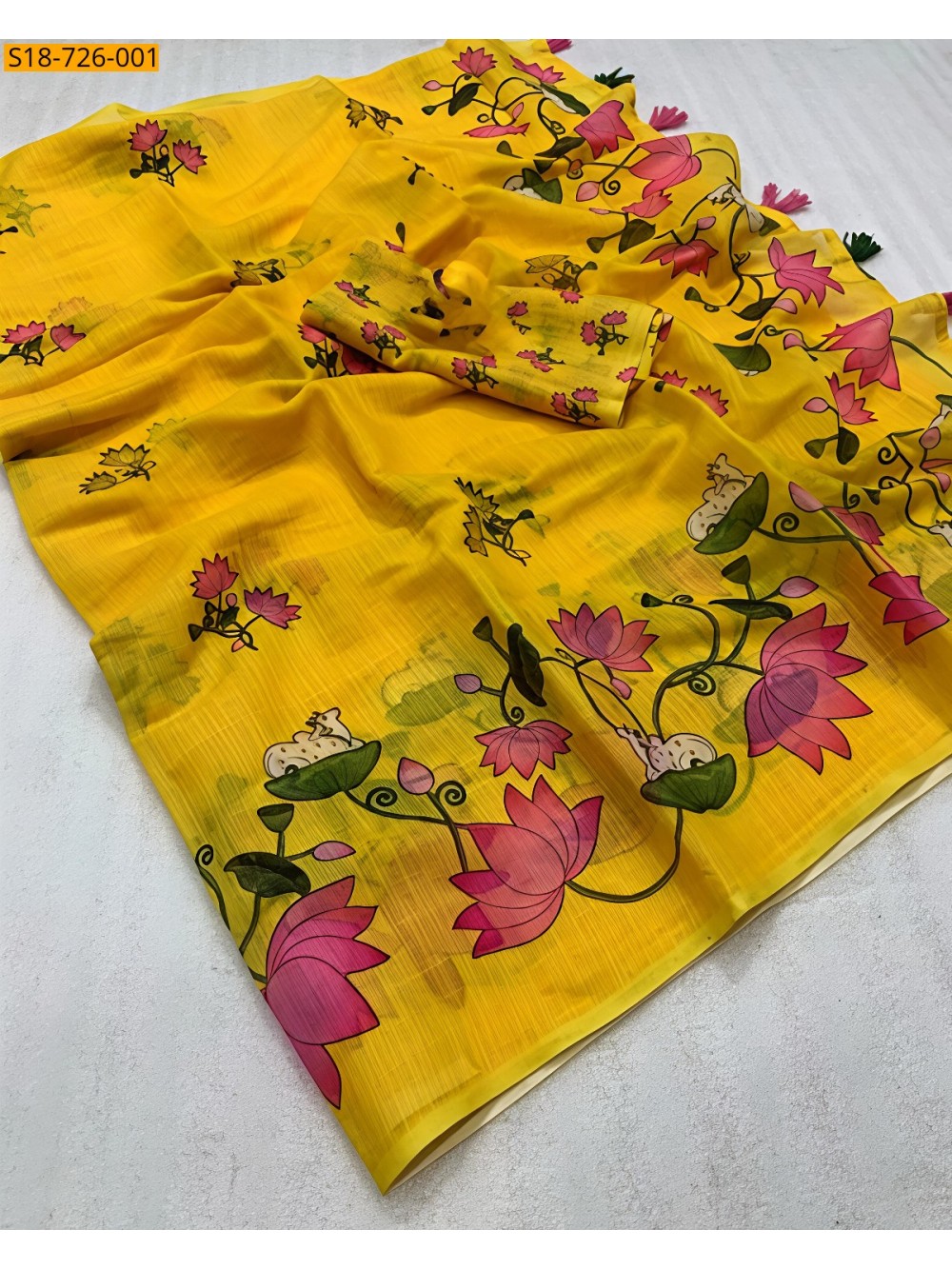 Fancy Linen Blooming Sarees