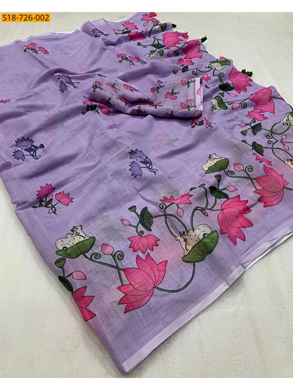 Fancy Linen Blooming Sarees