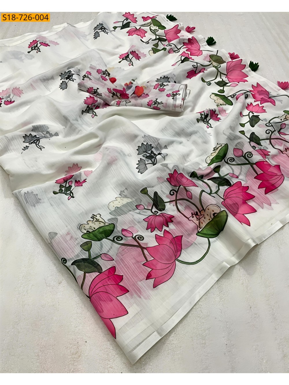 Fancy Linen Blooming Sarees