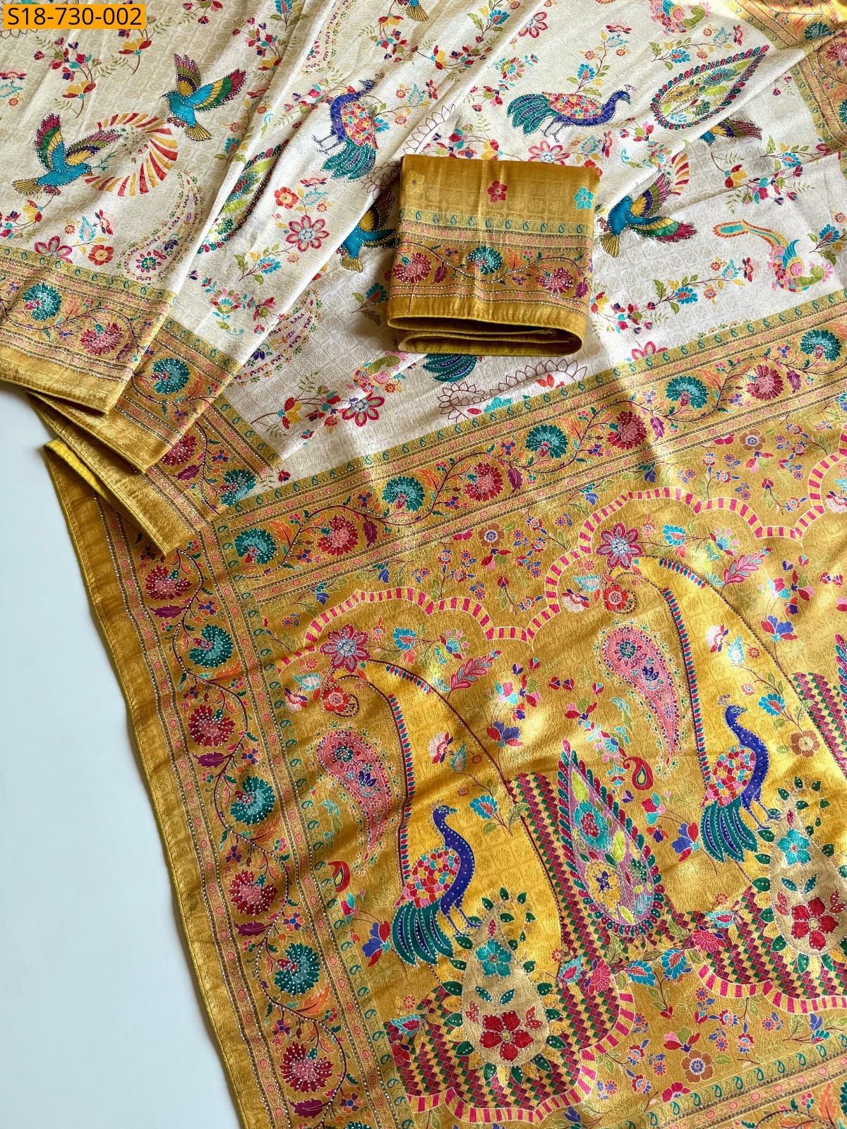 Mustard Viscose nylon silk sarees