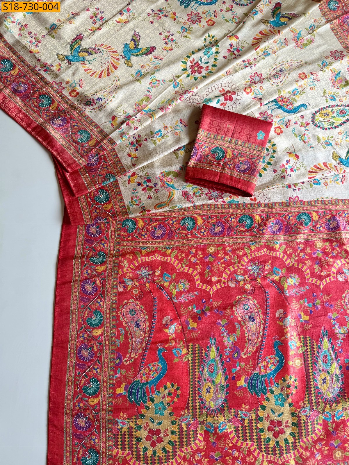 Red Viscose nylon silk sarees