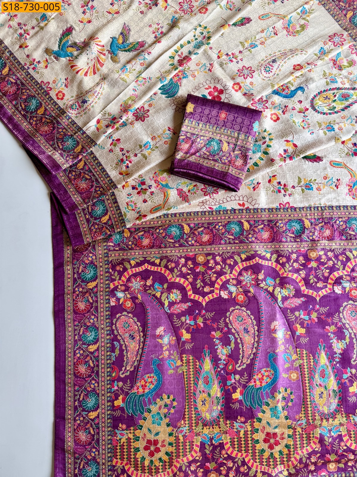 Violet Viscose nylon silk sarees