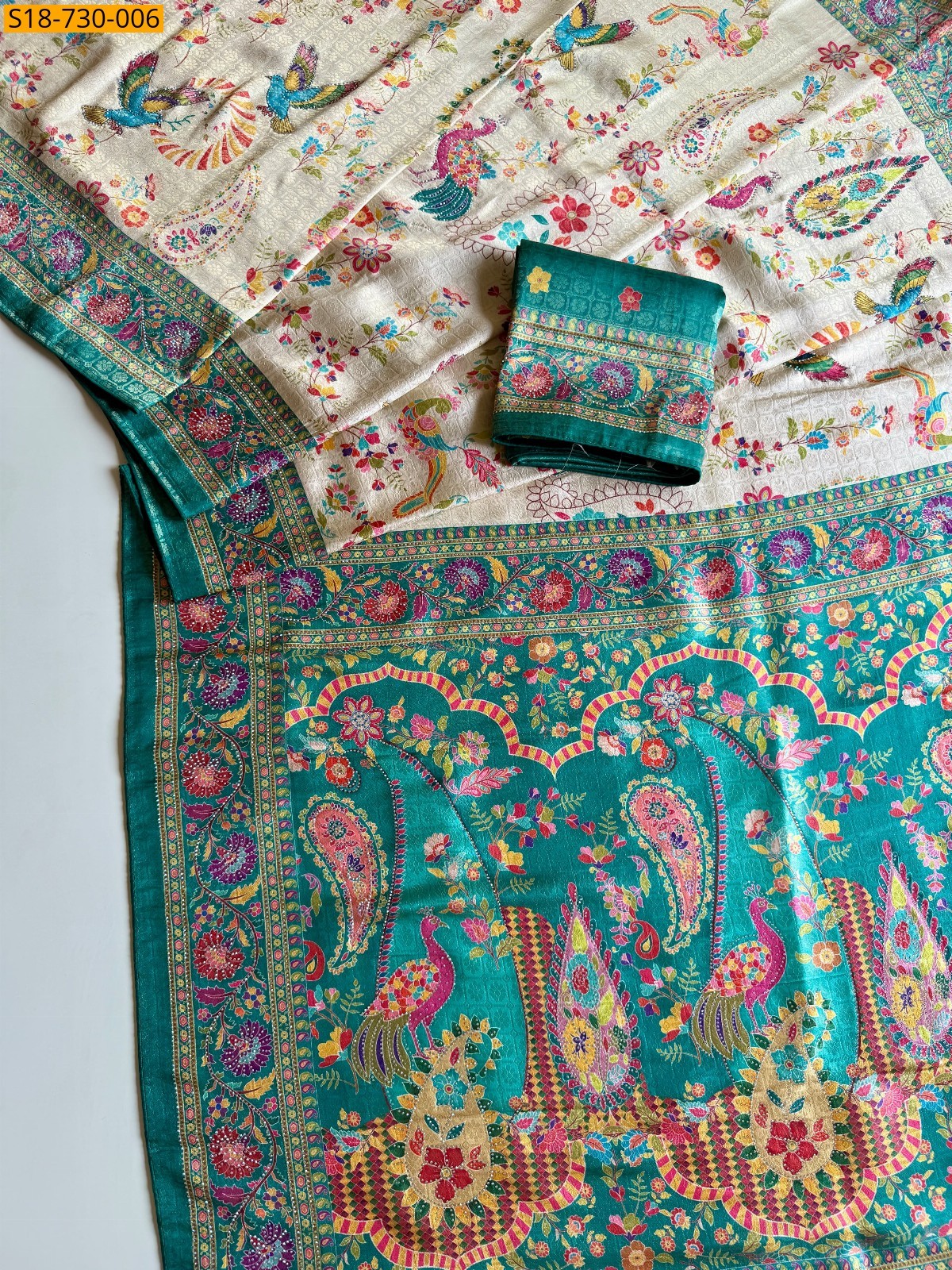 Rama Green Viscose nylon silk sarees