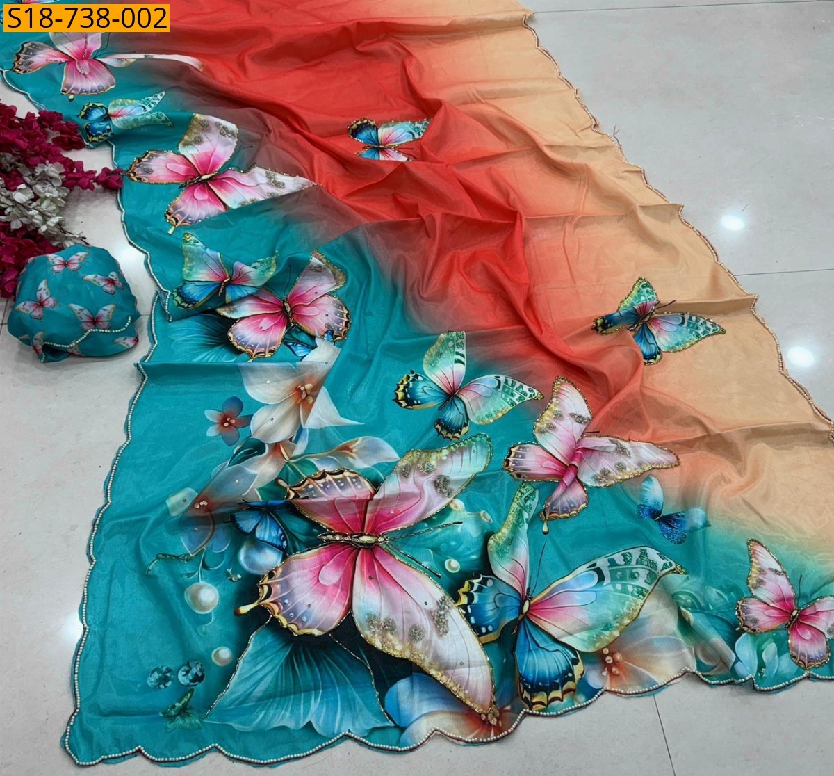 Sky Blue Malai Silk Sarees