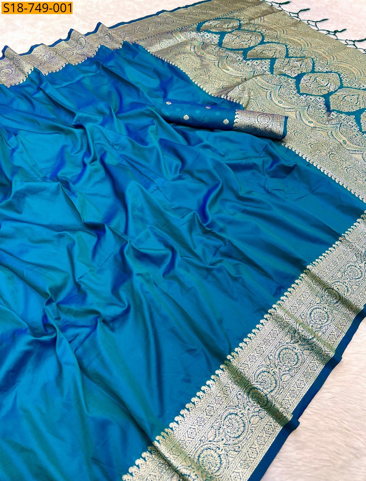 Blue Fancy banarasi silk sarees