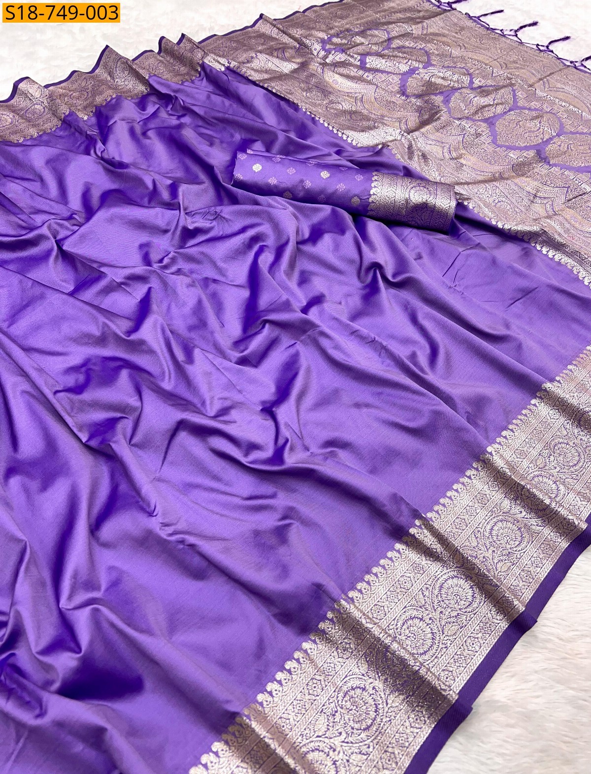 Lavendar Fancy banarasi silk sarees