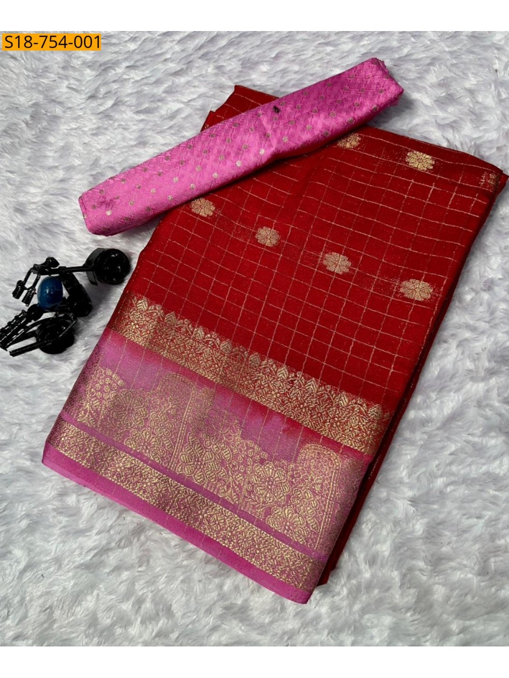 Red Fancy georgette sarees Red Fancy georgette sarees