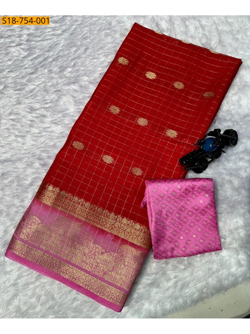 Red Fancy georgette sarees Red Fancy georgette sarees