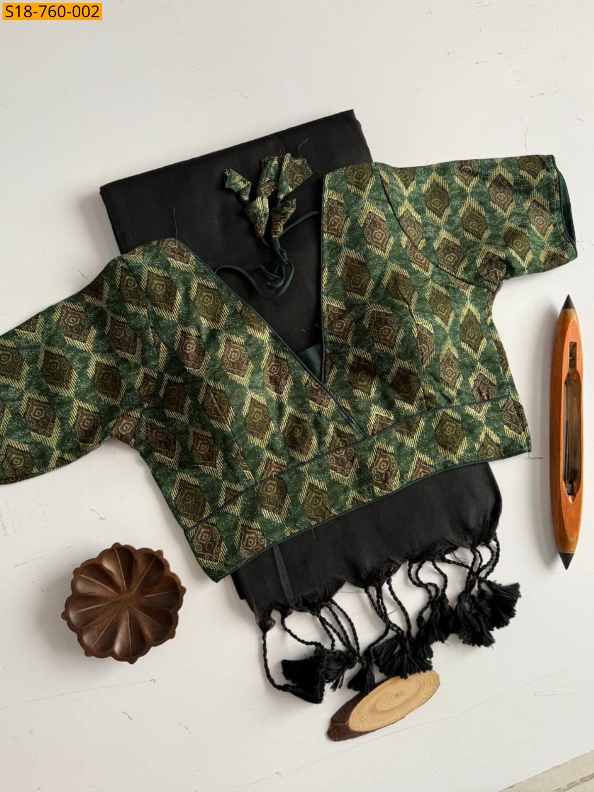 Black Khadi Cotton Sarees