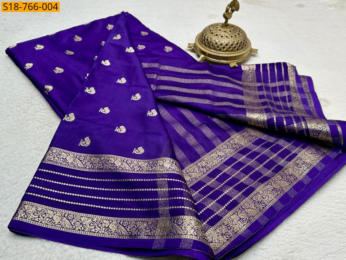 Violet Fancy Mysore Silk Saree