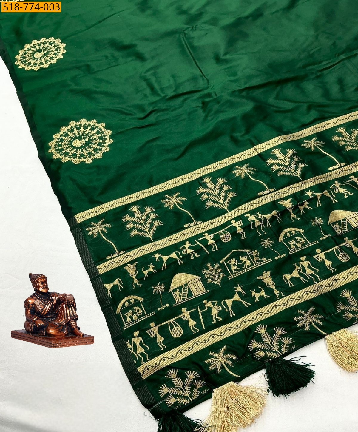 Green Soft Banarasi Silk  Saree