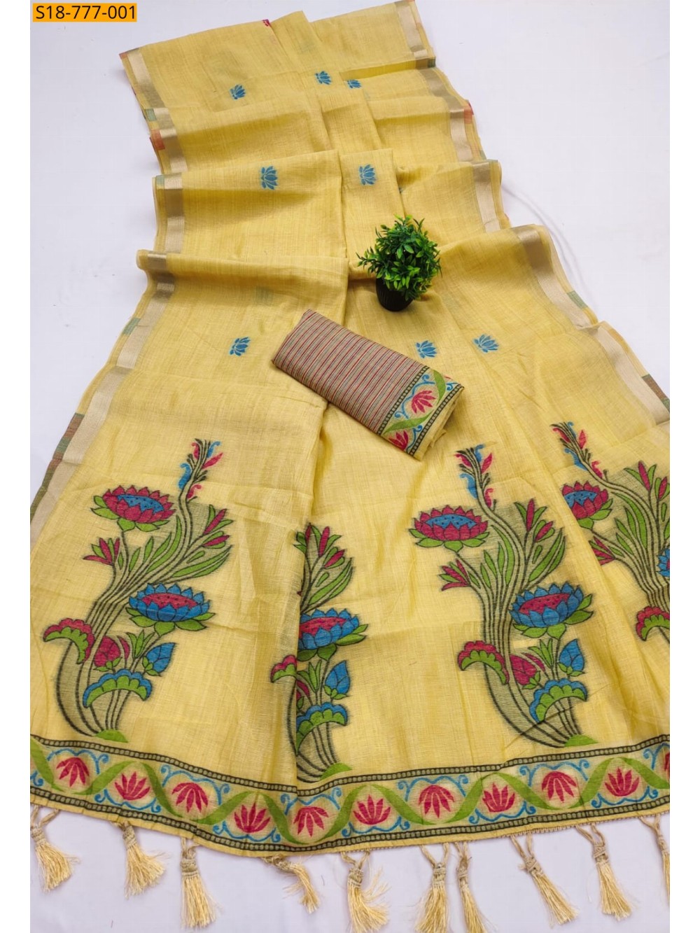 Premium Soft Muga Cotton saree