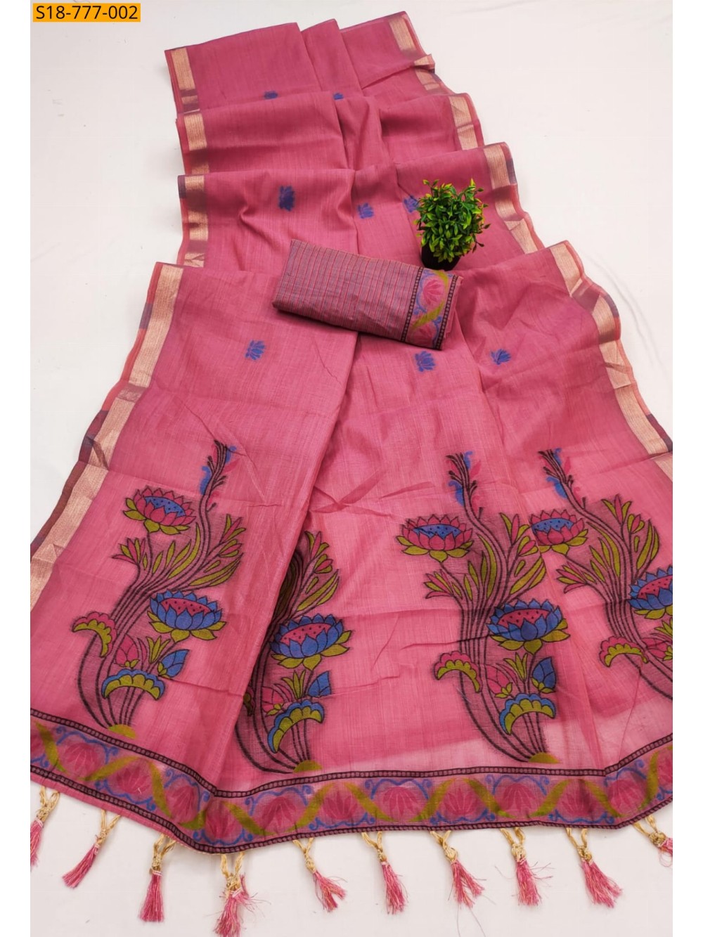 Premium Soft Muga Cotton saree