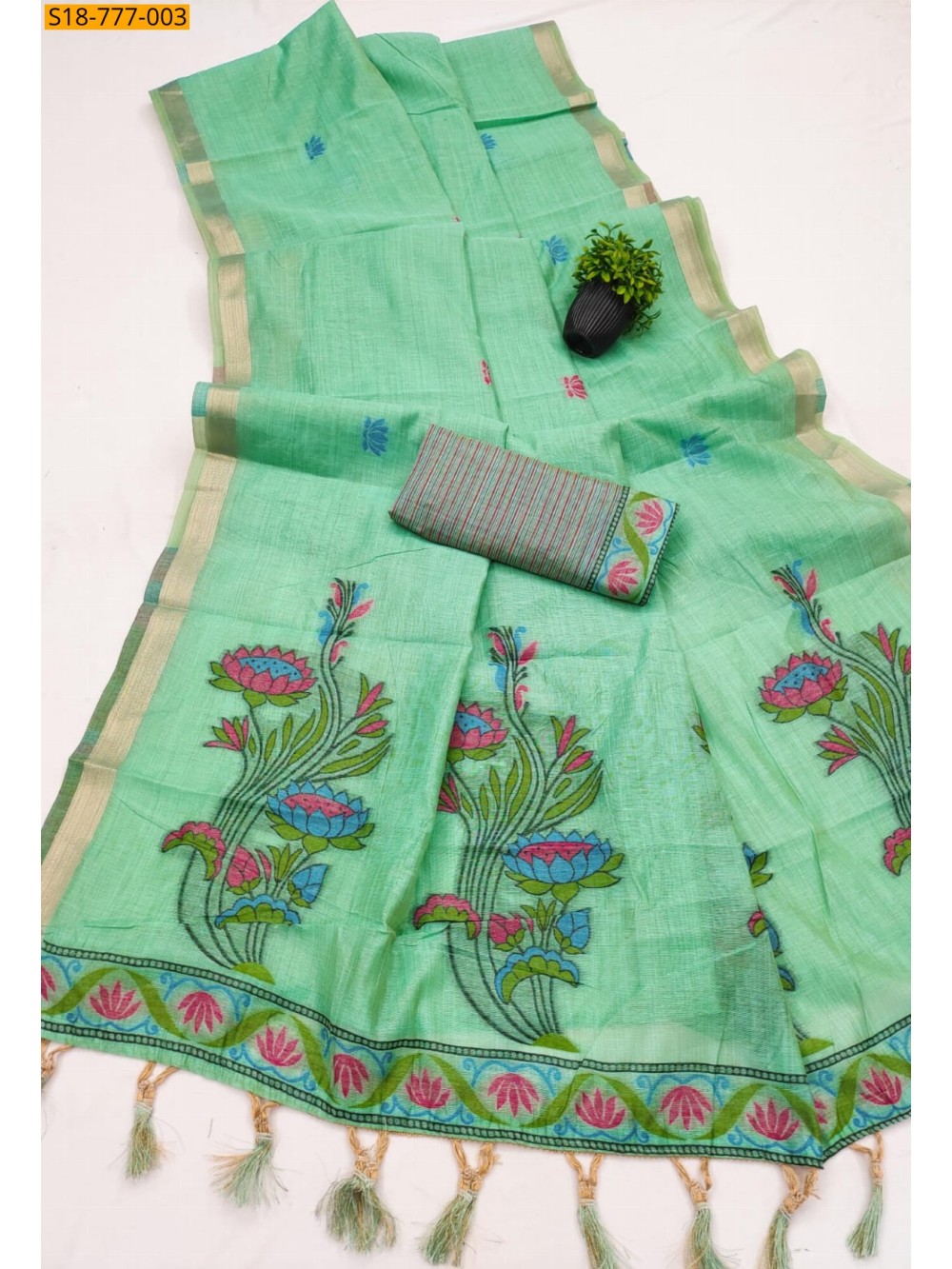 Premium Soft Muga Cotton saree