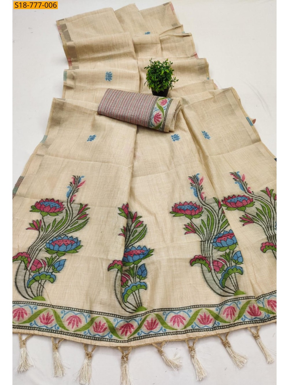 Premium Soft Muga Cotton saree