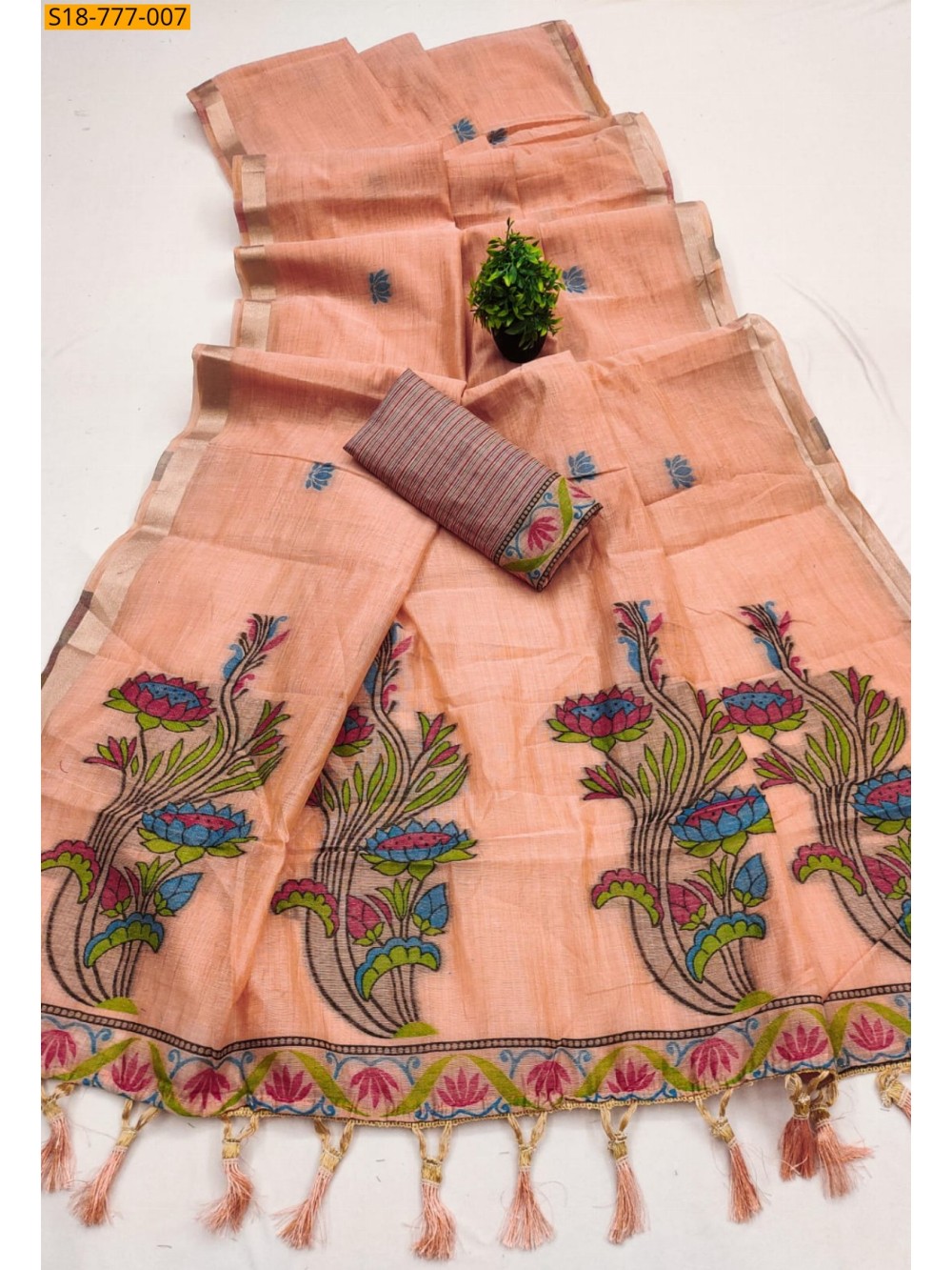 Premium Soft Muga Cotton saree