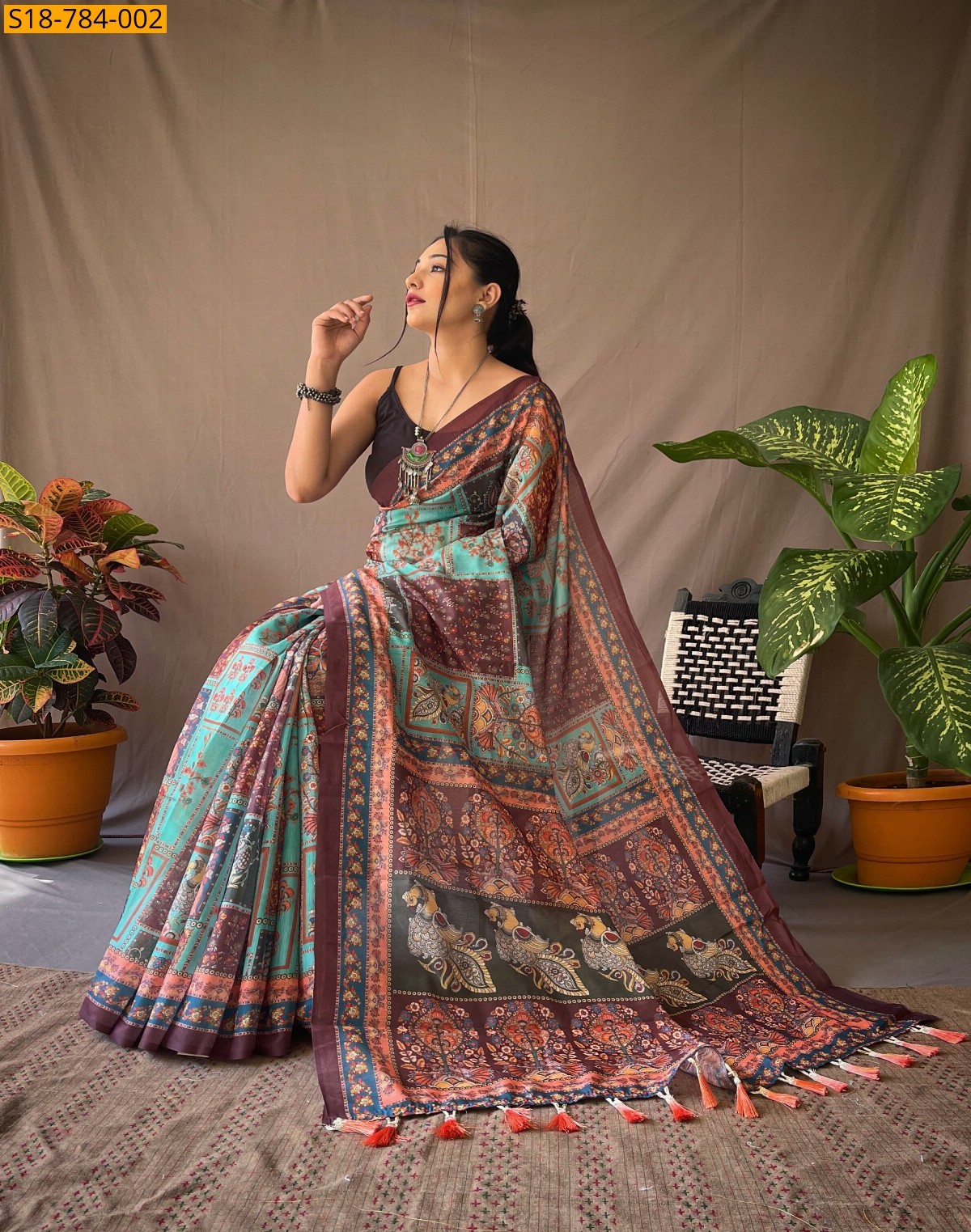 Sky Blue Fancy Malai Cotton Saree