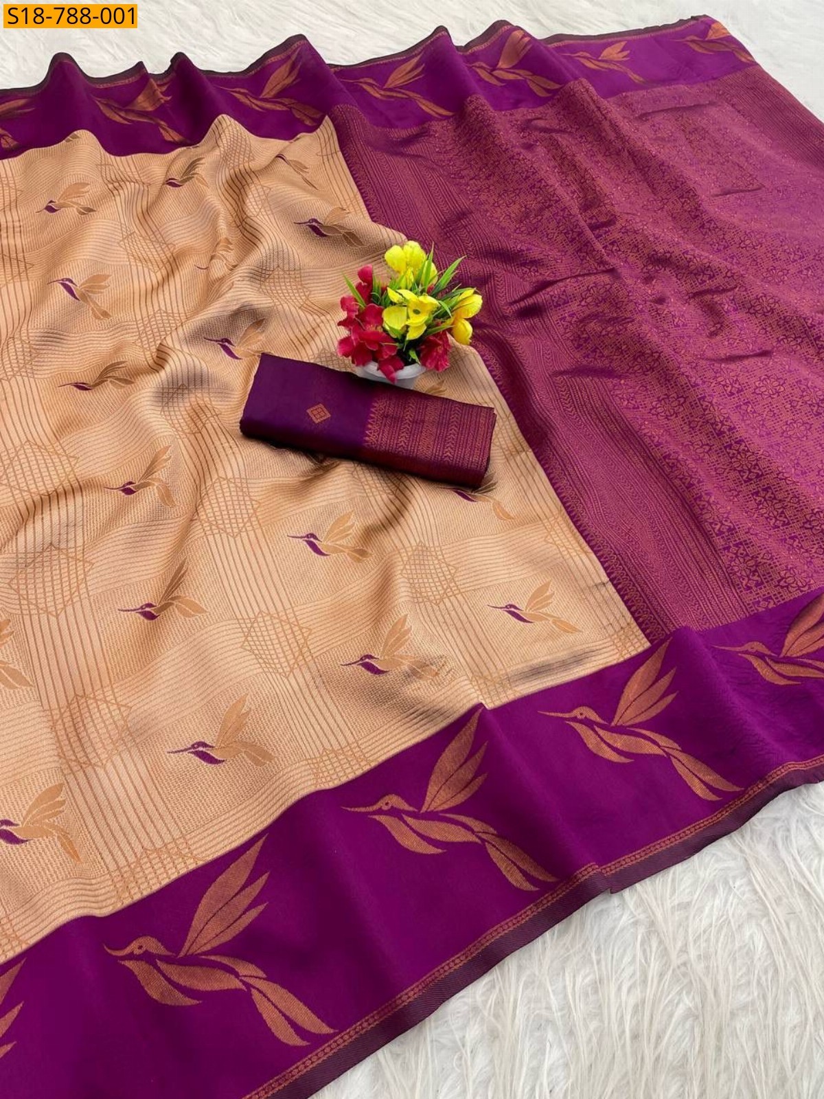 Sandal Fancy Banarasi Silk Sarees