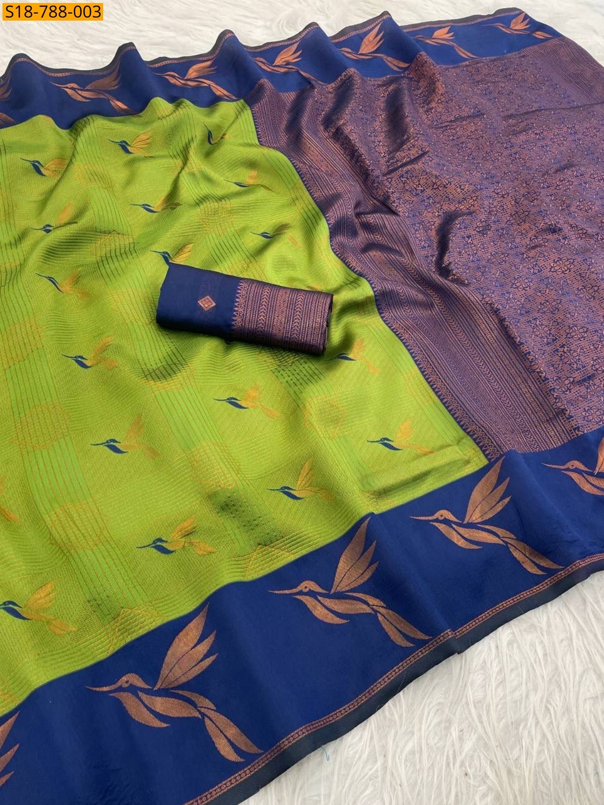 Green Fancy Banarasi Silk Sarees