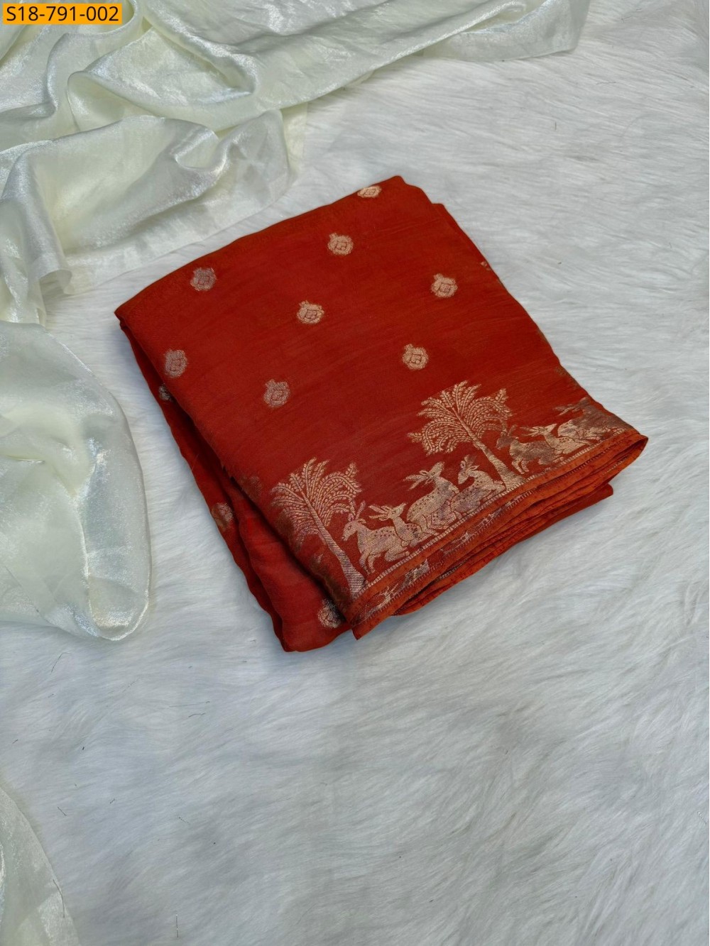 Fancy Viscose Muslin Silk Saree