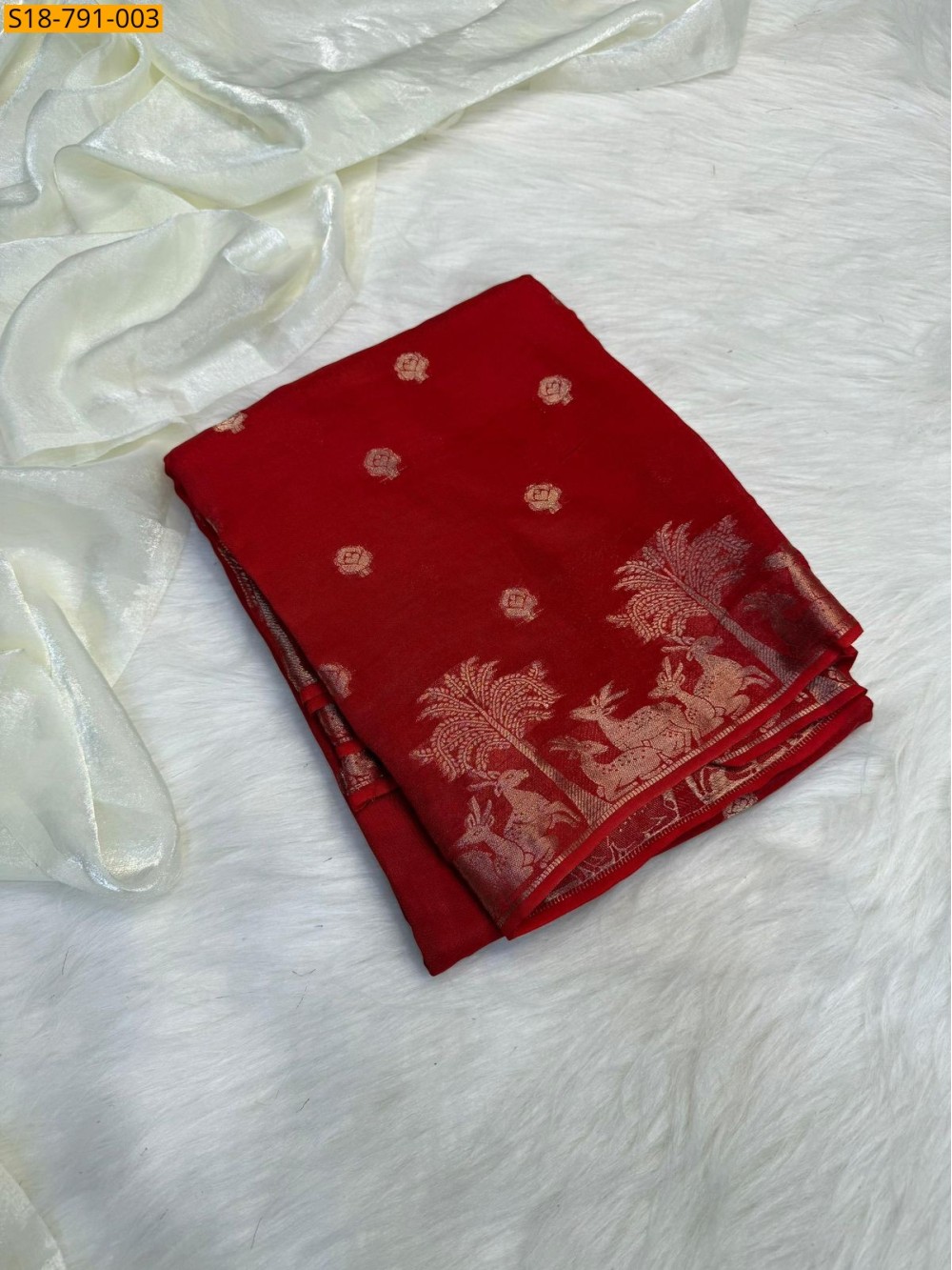 Fancy Viscose Muslin Silk Saree