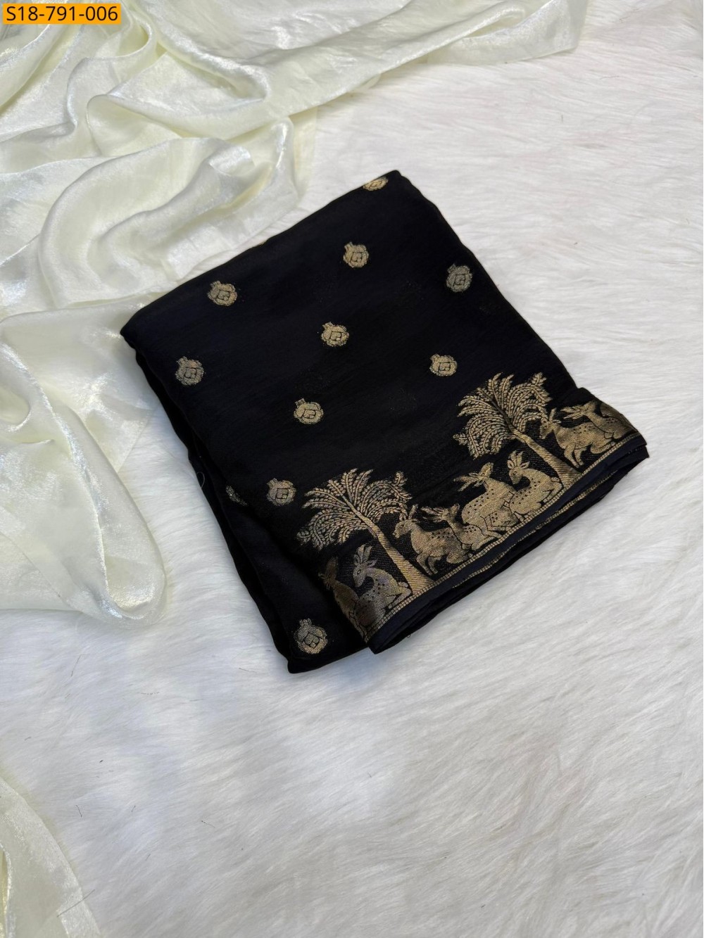 Fancy Viscose Muslin Silk Saree