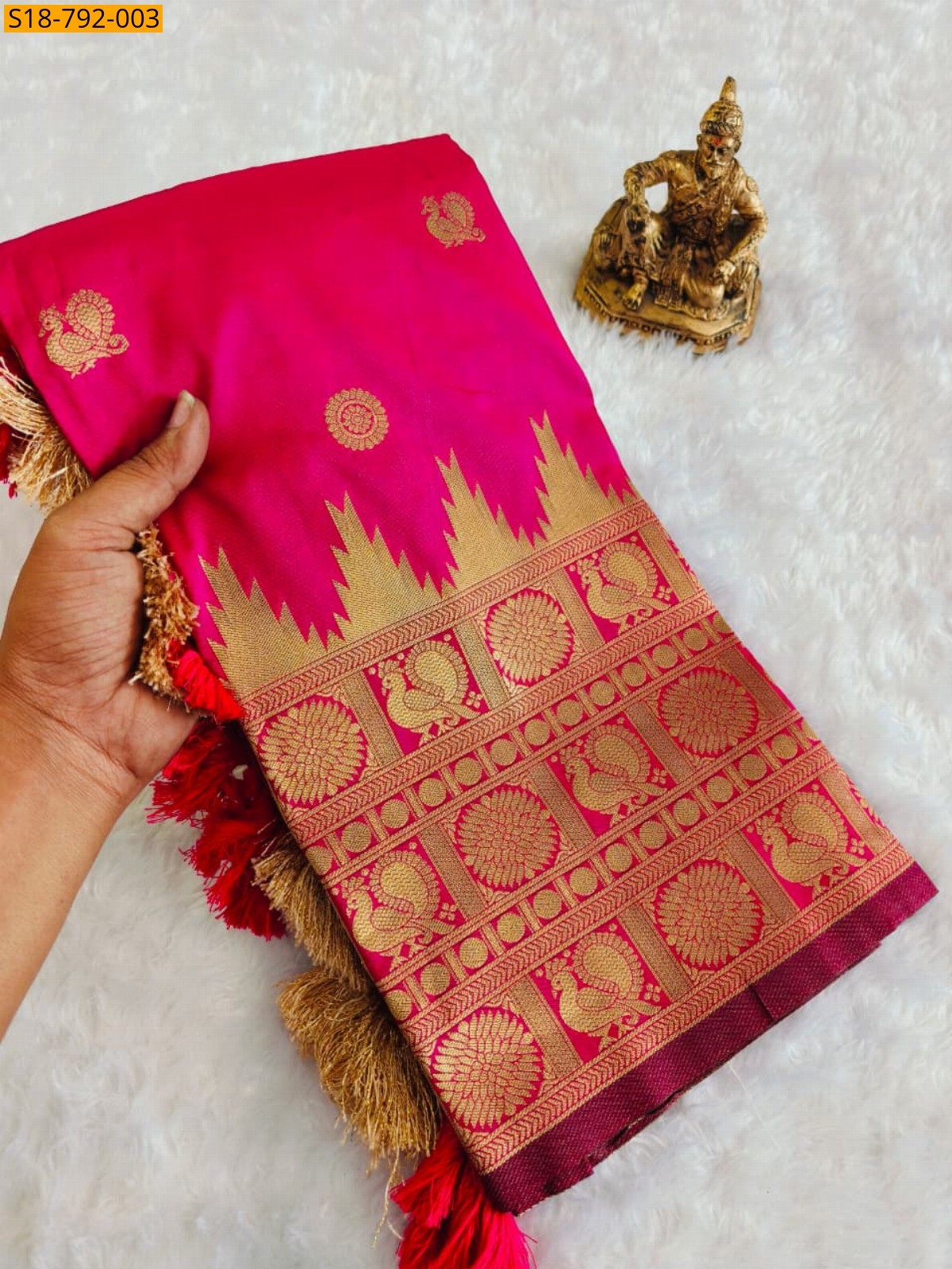 Light pink Fancy Soft Silk Paithani Saree