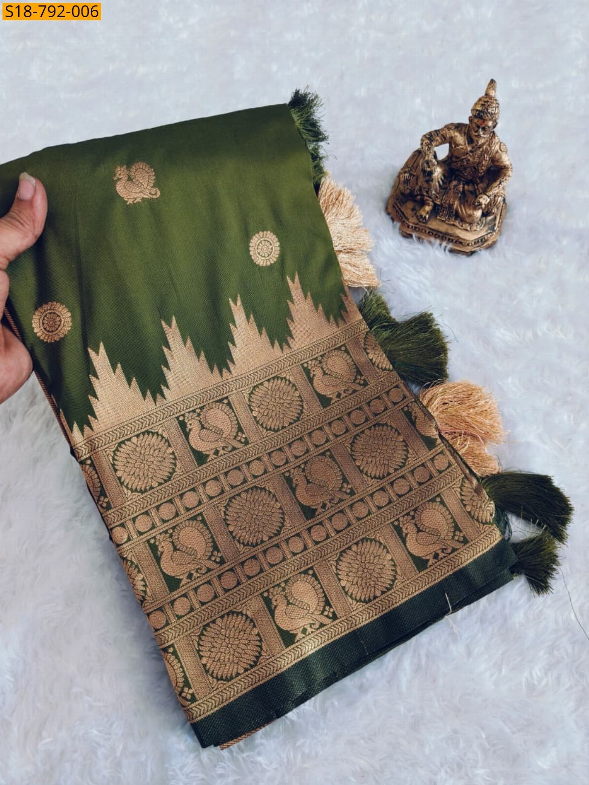 Green Fancy Soft Silk Paithani Saree