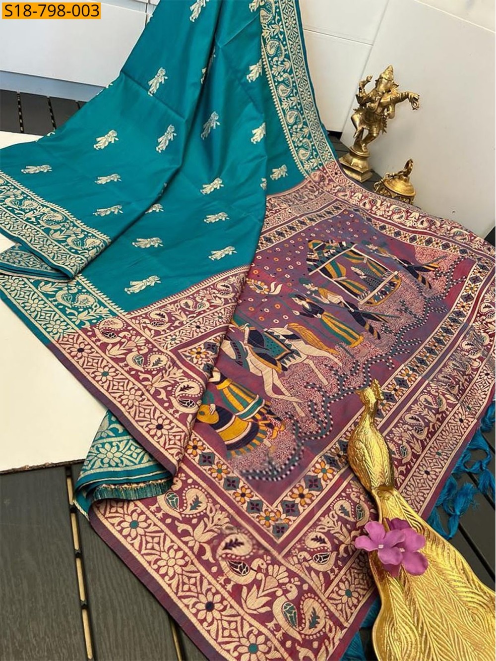 Fancy soft raw silk sarees