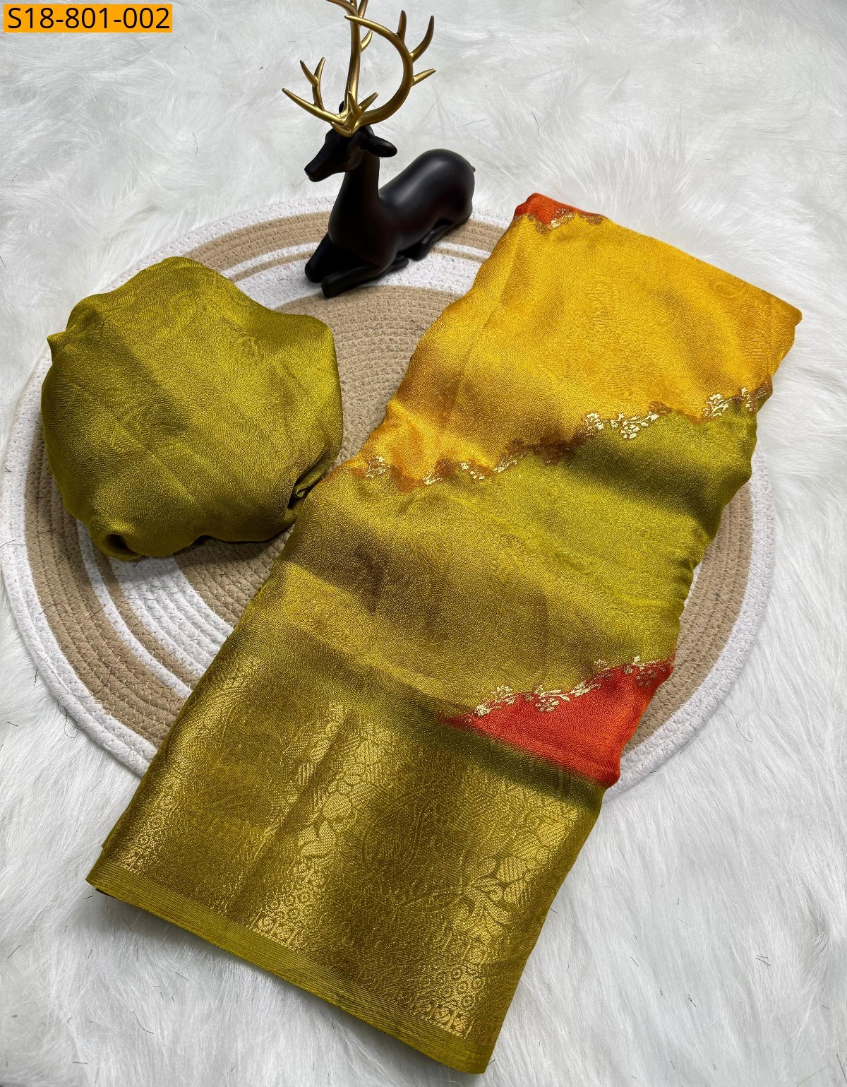 Yellow Fancy Marshmellow Sarees